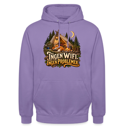 CityShirts - Hoodie - Ingen WiFi. Ingen problemer. - CS036 - lavendel