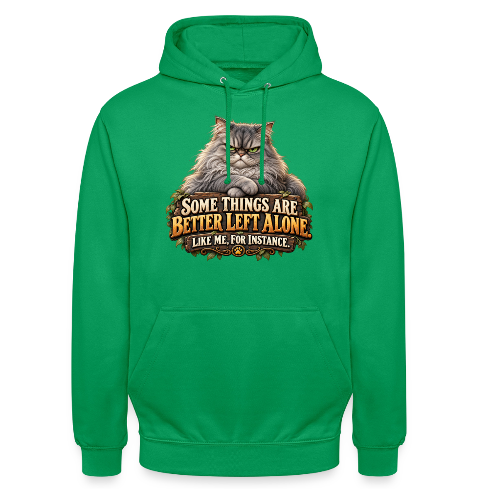 CityShirts - Hoodie - Better left alone – Like me, for instance - CS015 - kelly grøn