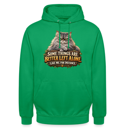 CityShirts - Hoodie - Better left alone – Like me, for instance - CS015 - kelly grøn