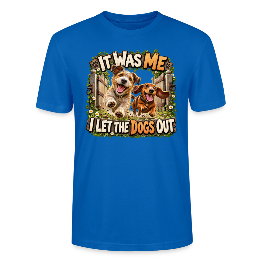 CityShirts - T-shirt - It was me – I let the dogs out - CS013 - påfugleblå