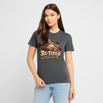 CityShirts - T-shirt - Re-tired – Tired again today - CS009 - charcoal