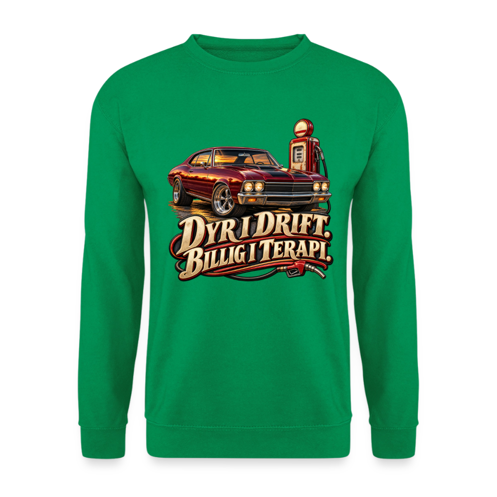 CityShirts - Sweatshirt - Dyr i drift. Billig i terapi. – V8 - CS029 - kelly grøn