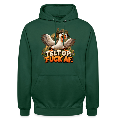 CityShirts - Hoodie - Telt op. Fuck af. - CS037 - flaskegrøn