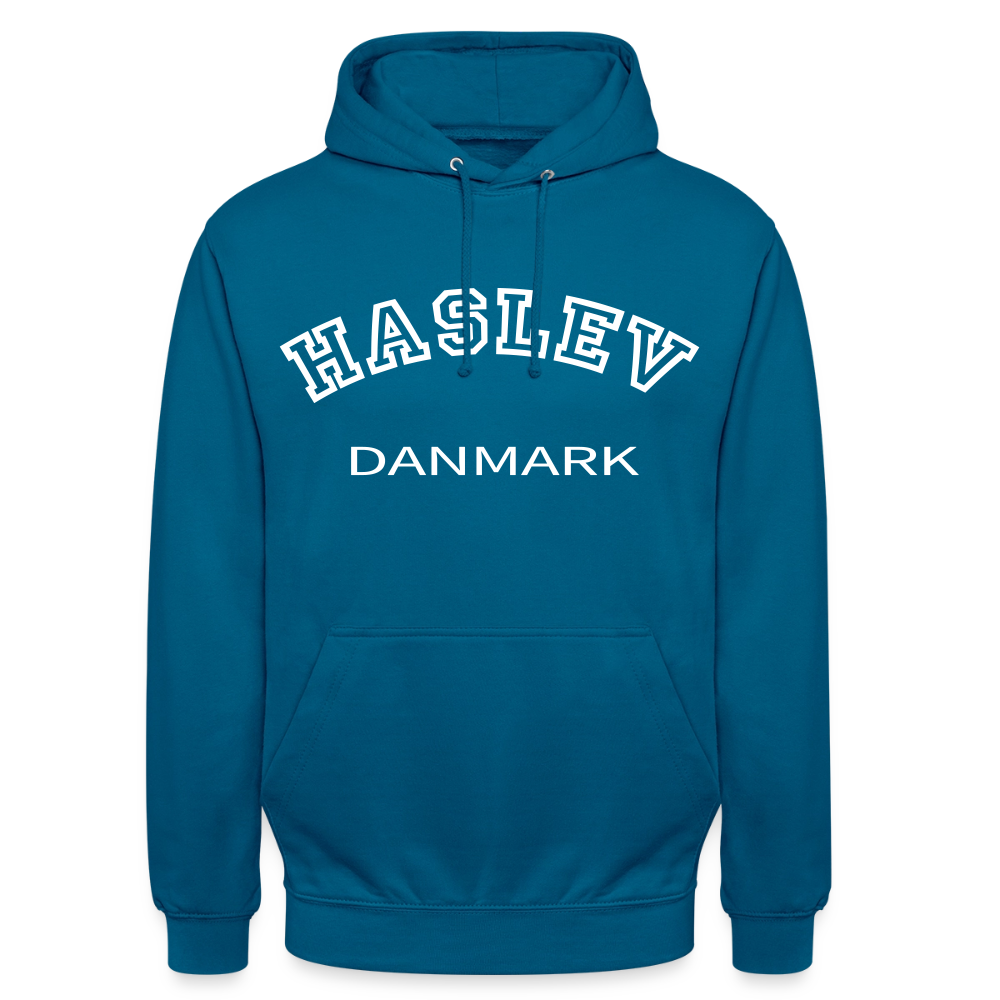 CityShirt - Hoodie - Haslev - dybt havblå 