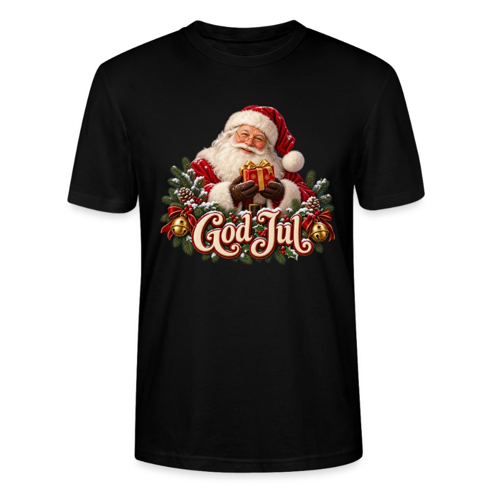 CityShirts - T-shirt - God Jul – klassisk julemand - CS058 - sort