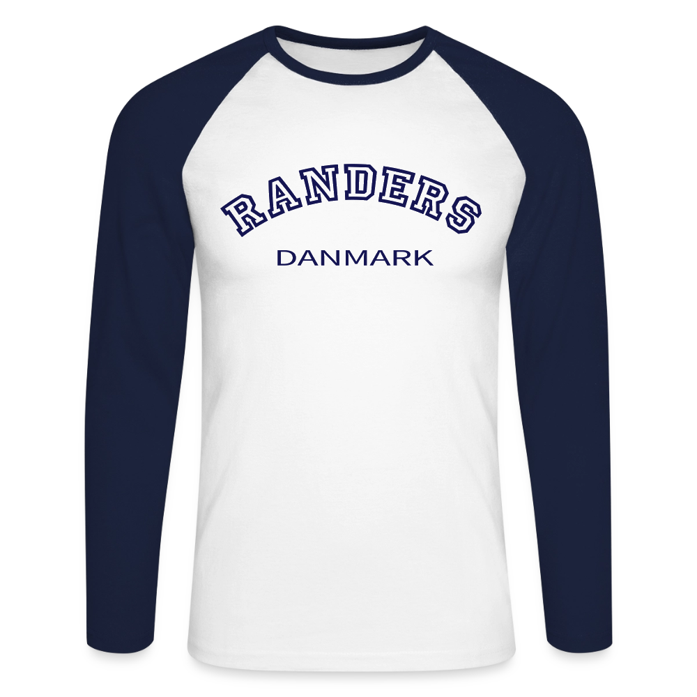 CityShirt - Baseball T-Shirt - Randers - hvid/marineblå