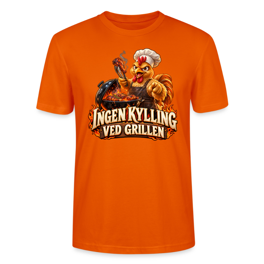 CityShirts - T-shirt - Ingen kylling ved grillen - CS054 - mørk orange