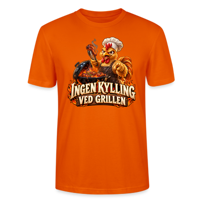 CityShirts - T-shirt - Ingen kylling ved grillen - CS054 - mørk orange