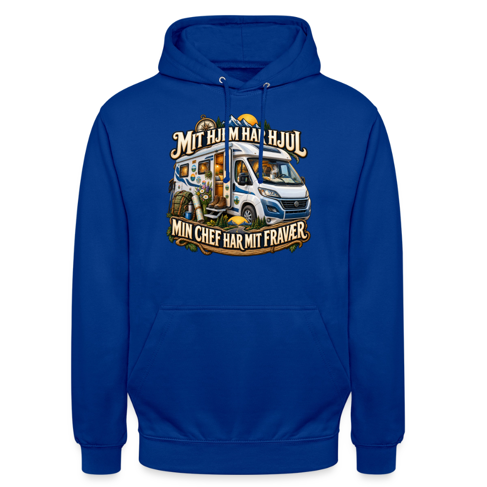 CityShirts - Hoodie - Mit hjem har hjul – Min chef har mit fravær - CS040 - kongeblå
