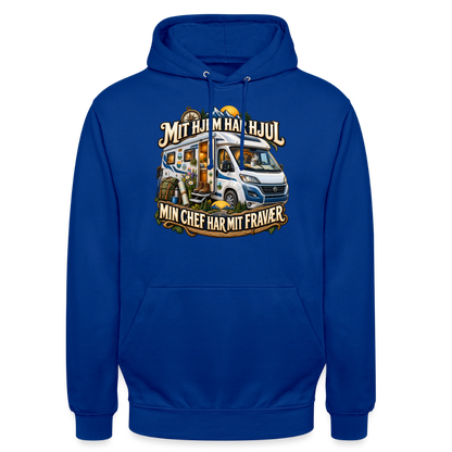 CityShirts - Hoodie - Mit hjem har hjul – Min chef har mit fravær - CS040 - kongeblå