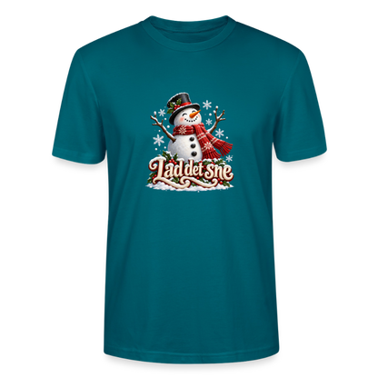 CityShirts - T-shirt - Lad det sne – snemand - CS064 - havblå