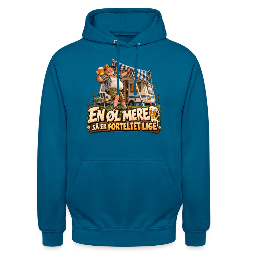 CityShirts - Hoodie - En øl mere, så er forteltet lige - CS039 - dybt havblå 