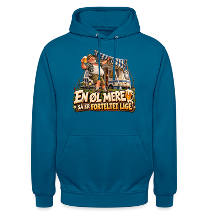 CityShirts - Hoodie - En øl mere, så er forteltet lige - CS039 - dybt havblå 
