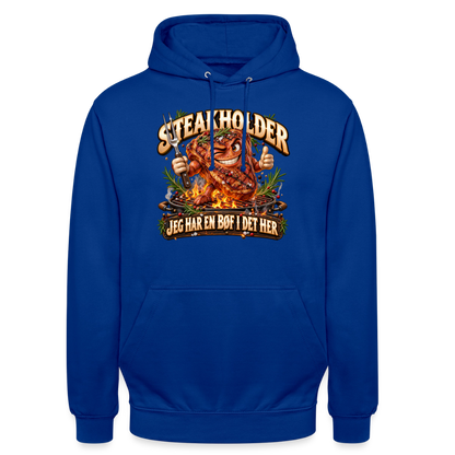 CityShirts - Hoodie - Steakholder – Jeg har en bøf i det her - CS052 - kongeblå