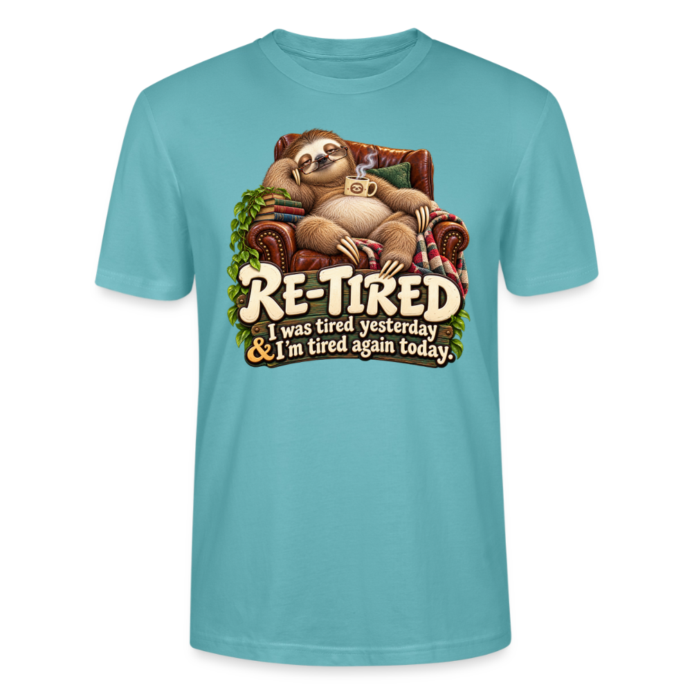 CityShirts - T-shirt - Re-tired – Tired again today - CS009 - pastelturkis