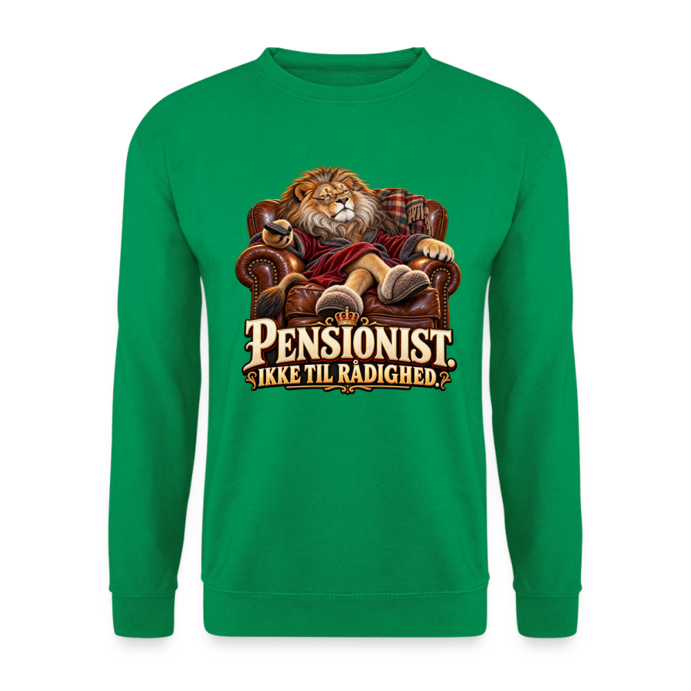 CityShirts - Sweatshirt - Pensionist. Ikke til rådighed. - CS030 - kelly grøn
