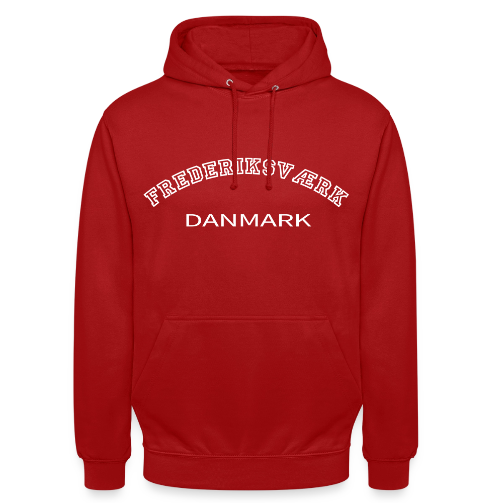 CityShirt - Hoodie - Frederiksværk - rød