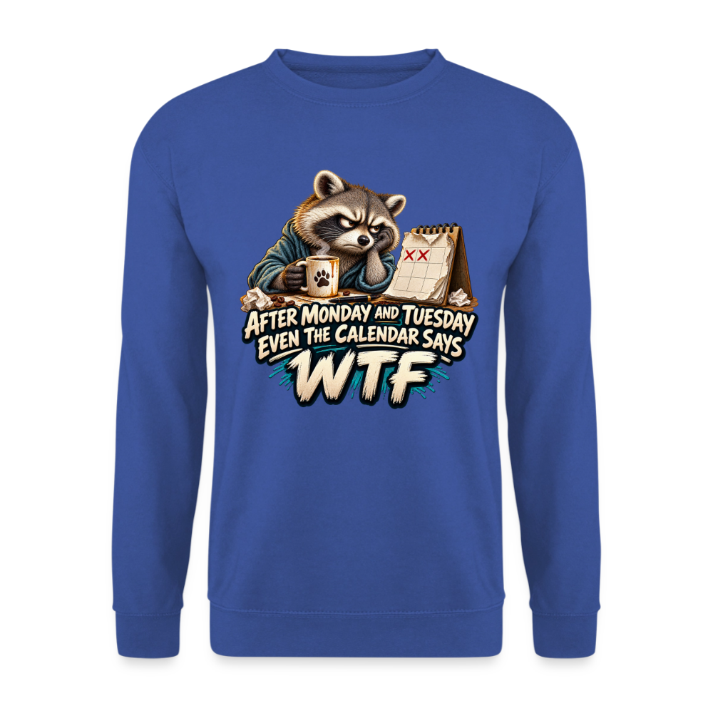 CityShirts - Sweatshirt - Even the calendar says WTF - CS014 - kongeblå