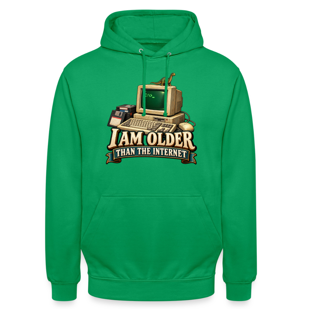 CityShirts - Hoodie - I am older than the internet - CS022 - kelly grøn
