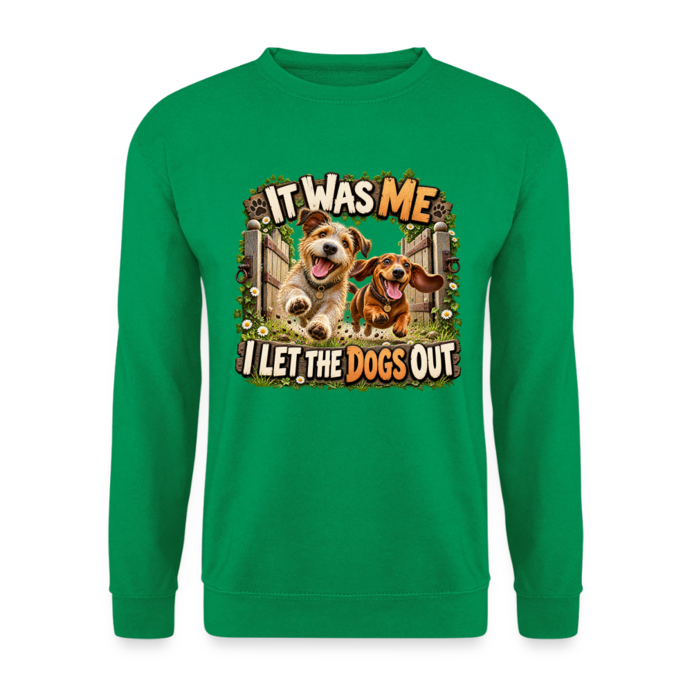 CityShirts - Sweatshirt - It was me – I let the dogs out - CS013 - kelly grøn