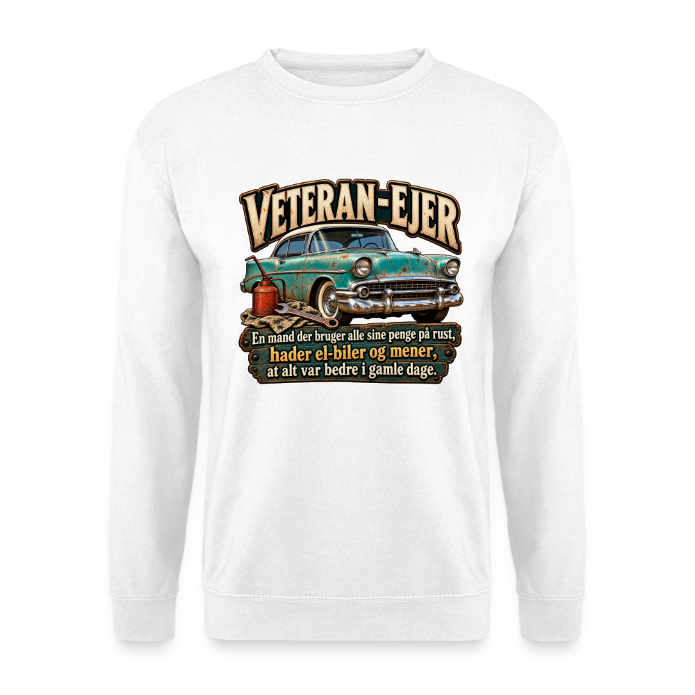 CityShirts - Sweatshirt - Veteran-ejer - CS017 - hvid