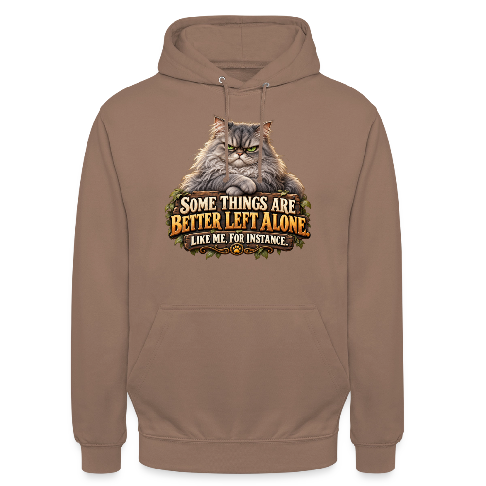 CityShirts - Hoodie - Better left alone – Like me, for instance - CS015 - mokka