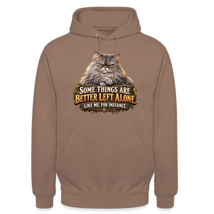 CityShirts - Hoodie - Better left alone – Like me, for instance - CS015 - mokka