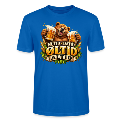 CityShirts - T-shirt - Nutid, datid, øltid – altid - CS006 - påfugleblå