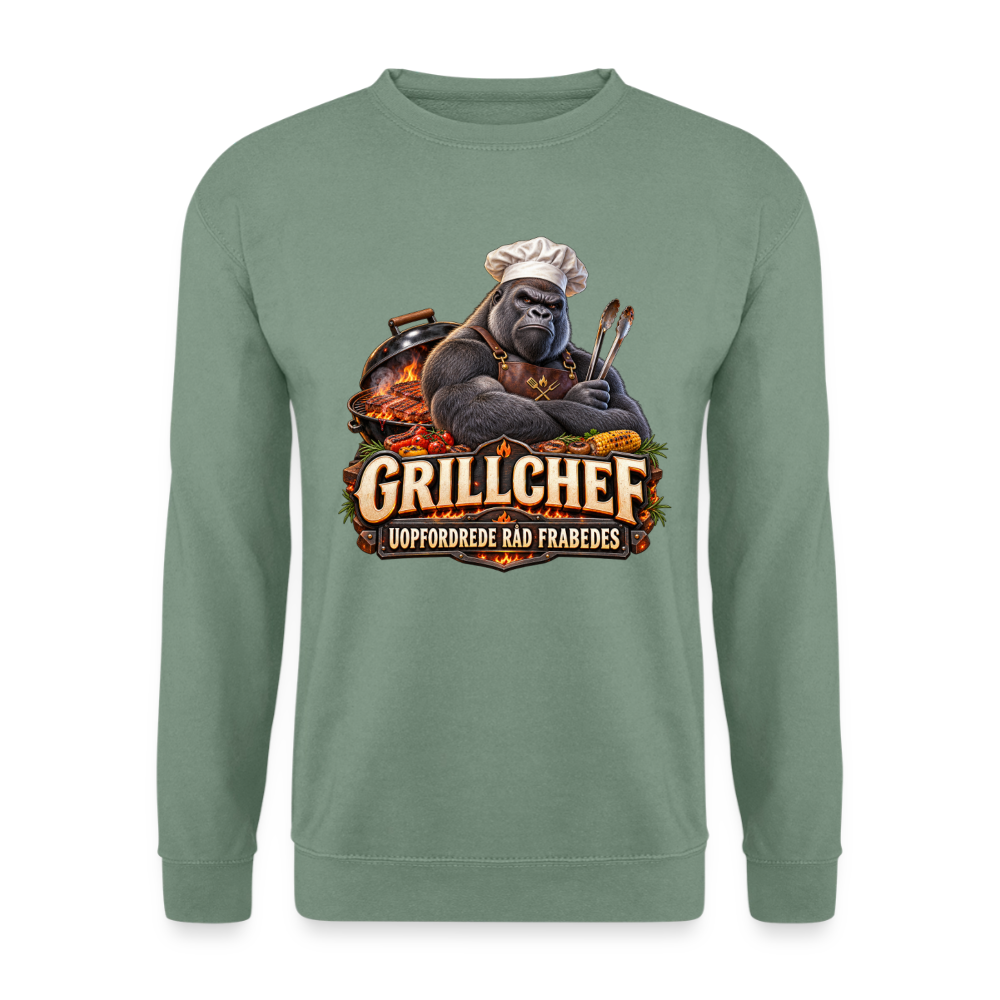 CityShirts - Sweatshirt - Grillchef – Uopfordrede råd frabedes - CS047 - grågrøn