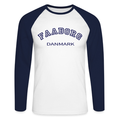 CityShirt - Baseball T-Shirt - Faaborg - hvid/marineblå