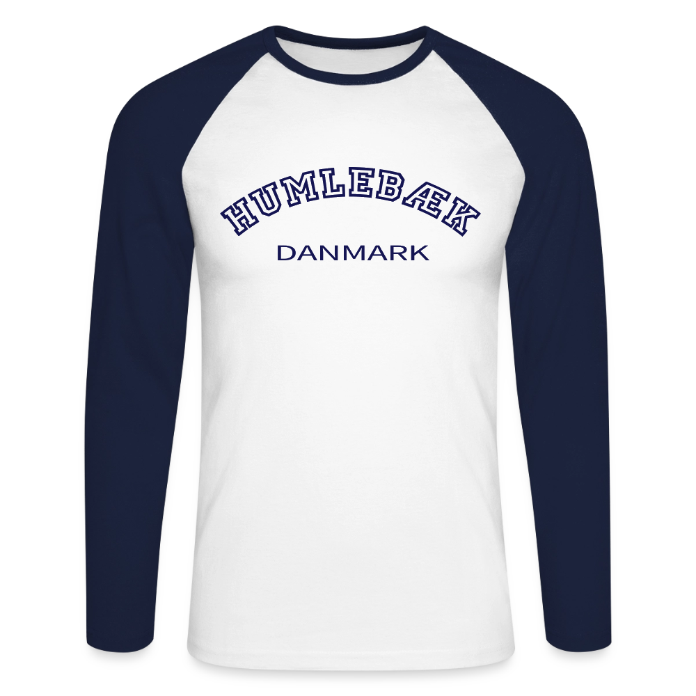 CityShirt - Baseball T-Shirt - Humlebæk - hvid/marineblå