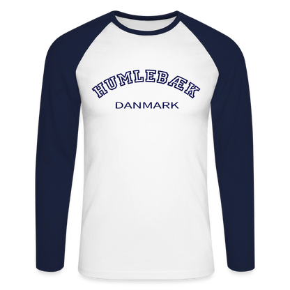 CityShirt - Baseball T-Shirt - Humlebæk - hvid/marineblå