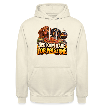 CityShirts - Hoodie - Jeg kom bare for pølserne - CS048 - vaniljemilkshake