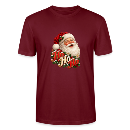 CityShirts - T-shirt - Ho Ho Ho – julemandens grin - CS063 - burgunder-rød
