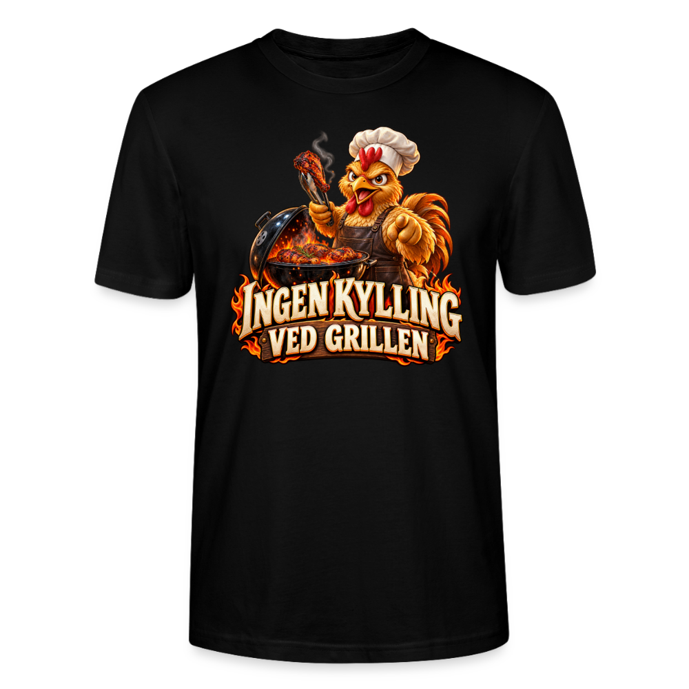 CityShirts - T-shirt - Ingen kylling ved grillen - CS054 - sort