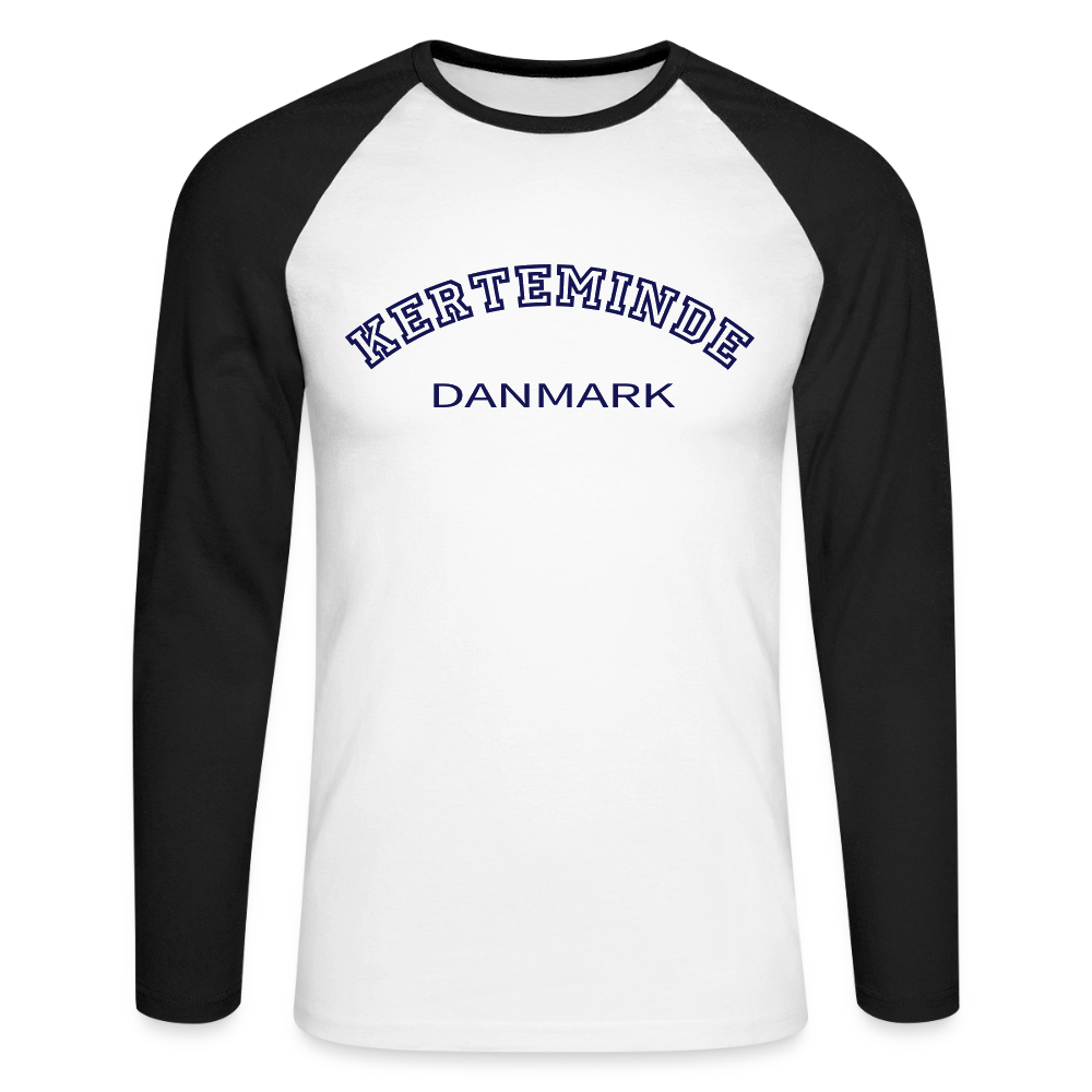 CityShirt - Baseball T-Shirt - Kerteminde - hvid/sort