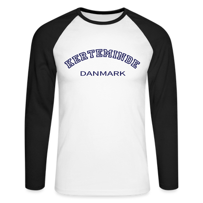 CityShirt - Baseball T-Shirt - Kerteminde - hvid/sort