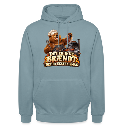 CityShirts - Hoodie - Det er ikke brændt – Det er ekstra smag - CS046 - gråblå