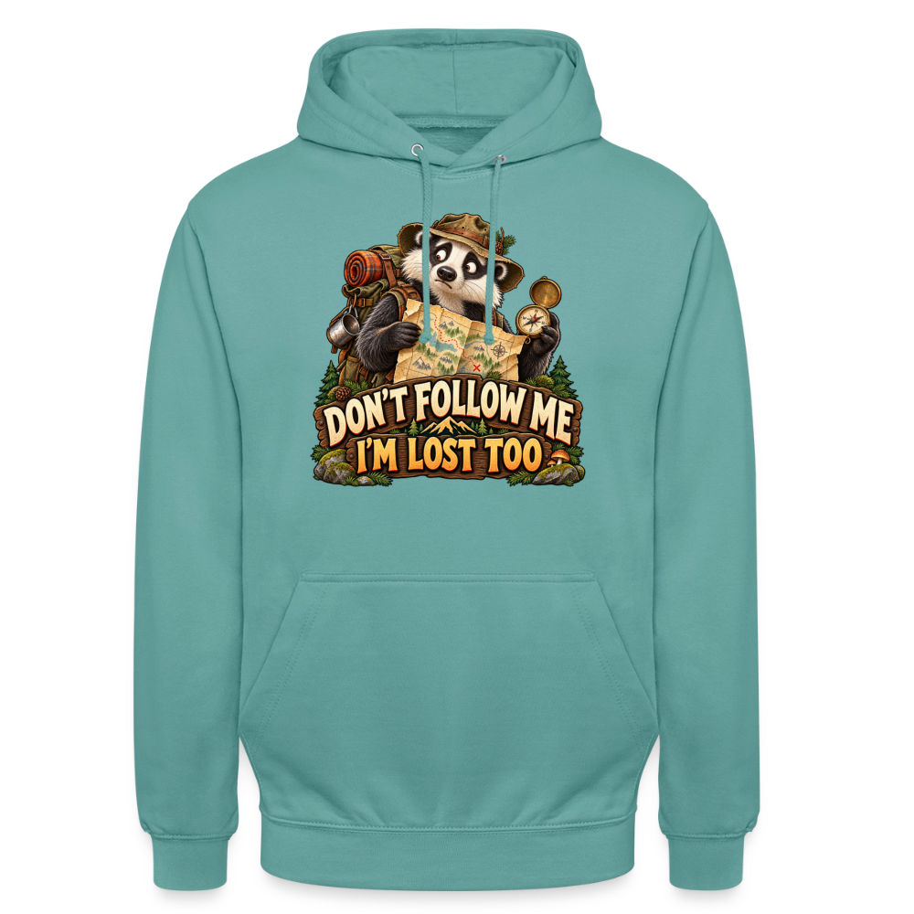 CityShirts - Hoodie - Don’t follow me – I’m lost too - CS019 - pastelturkis