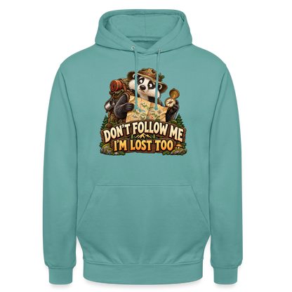 CityShirts - Hoodie - Don’t follow me – I’m lost too - CS019 - pastelturkis