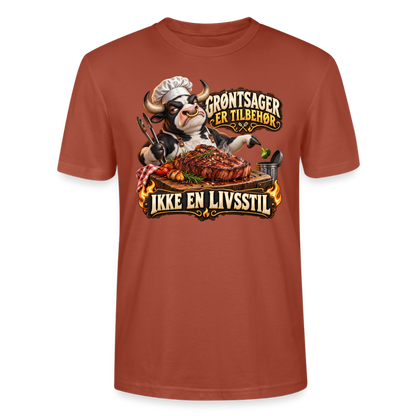 CityShirts - T-shirt - Grøntsager er tilbehør – Ikke en livsstil - CS053 - terrakotta