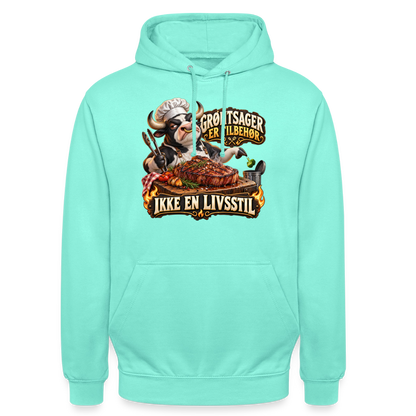 CityShirts - Hoodie - Grøntsager er tilbehør – Ikke en livsstil - CS053 - mint