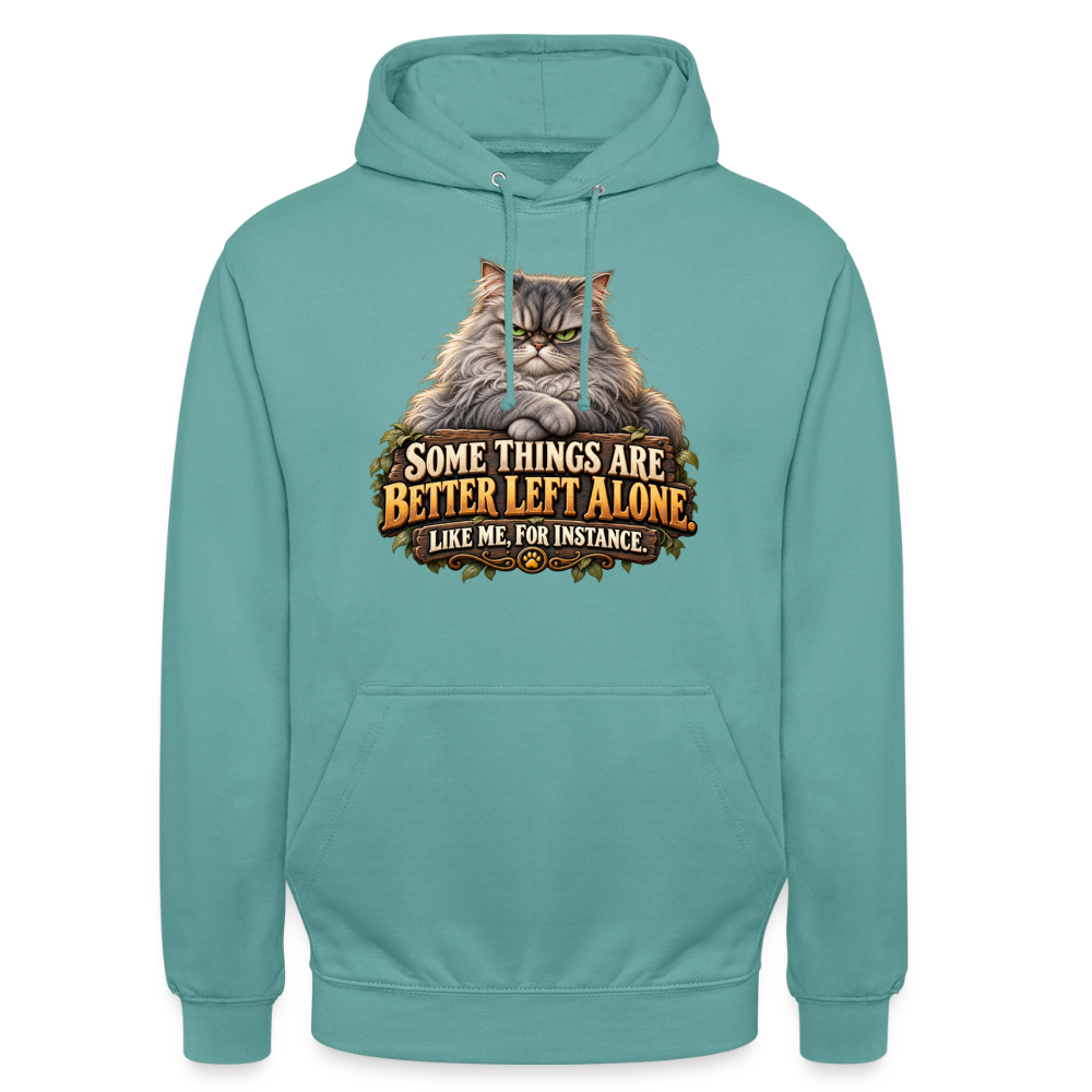 CityShirts - Hoodie - Better left alone – Like me, for instance - CS015 - pastelturkis