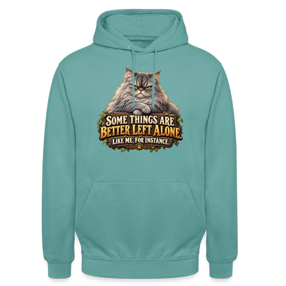 CityShirts - Hoodie - Better left alone – Like me, for instance - CS015 - pastelturkis
