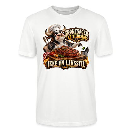 CityShirts - T-shirt - Grøntsager er tilbehør – Ikke en livsstil - CS053 - hvid