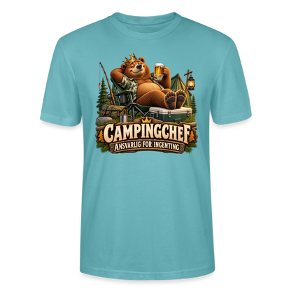 CityShirts - T-shirt - Campingchef – Ansvarlig for ingenting - CS038 - pastelturkis