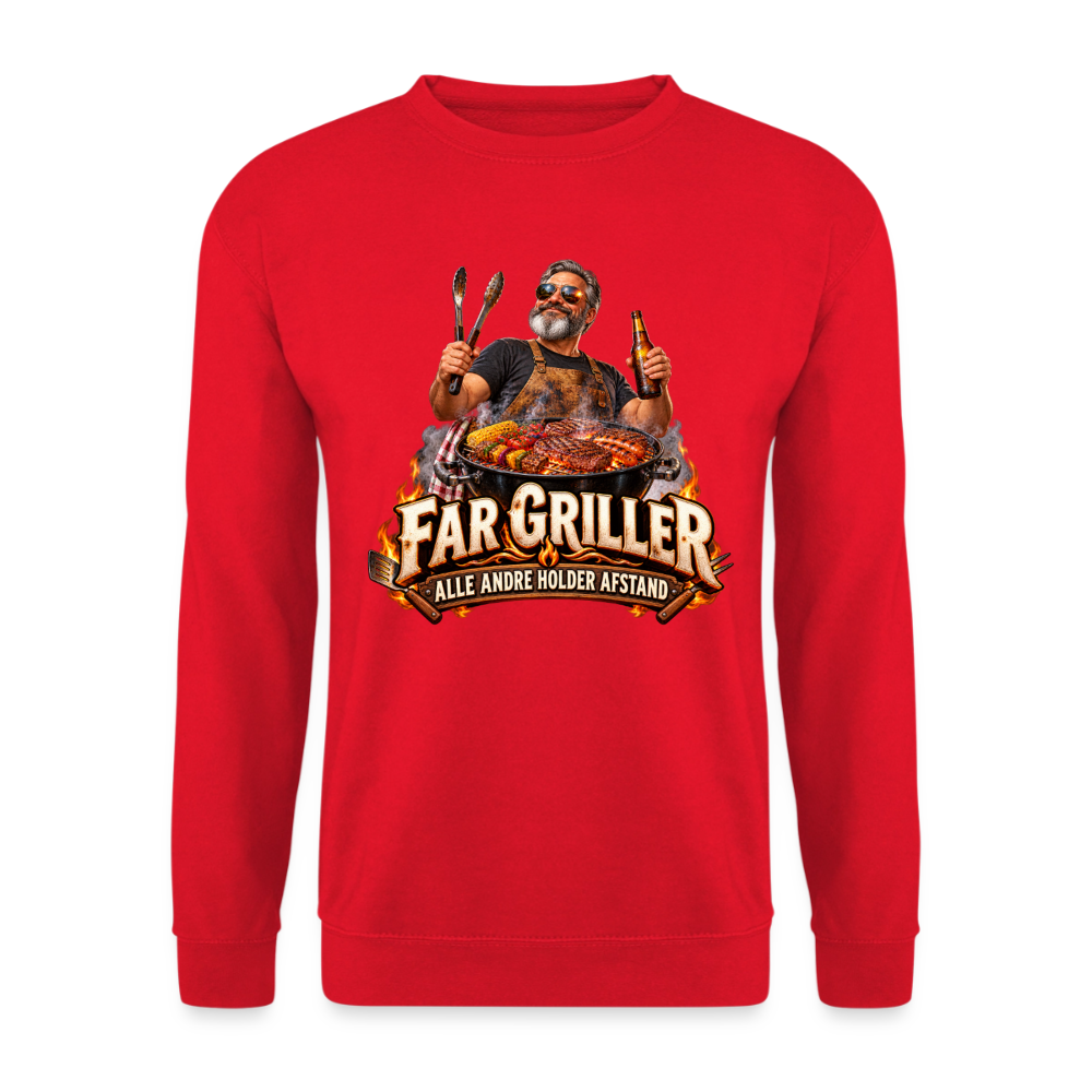 CityShirts - Sweatshirt - Far griller – Alle andre holder afstand - CS055 - rød