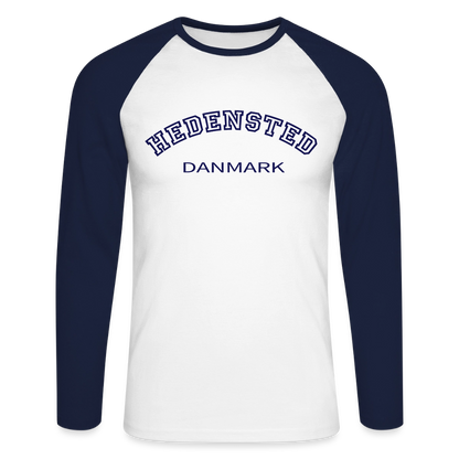 CityShirt - Baseball T-Shirt - Hedensted - hvid/marineblå
