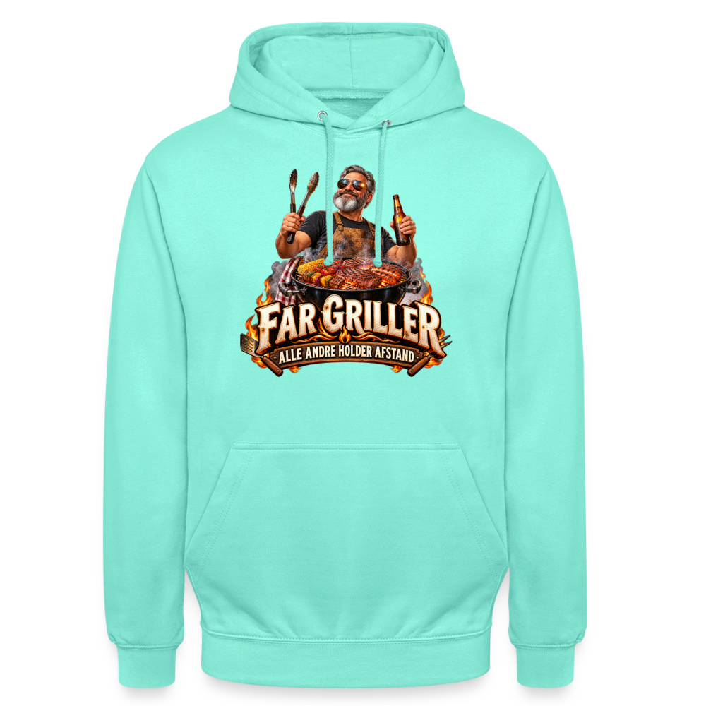 CityShirts - Hoodie - Far griller – Alle andre holder afstand - CS055 - mint