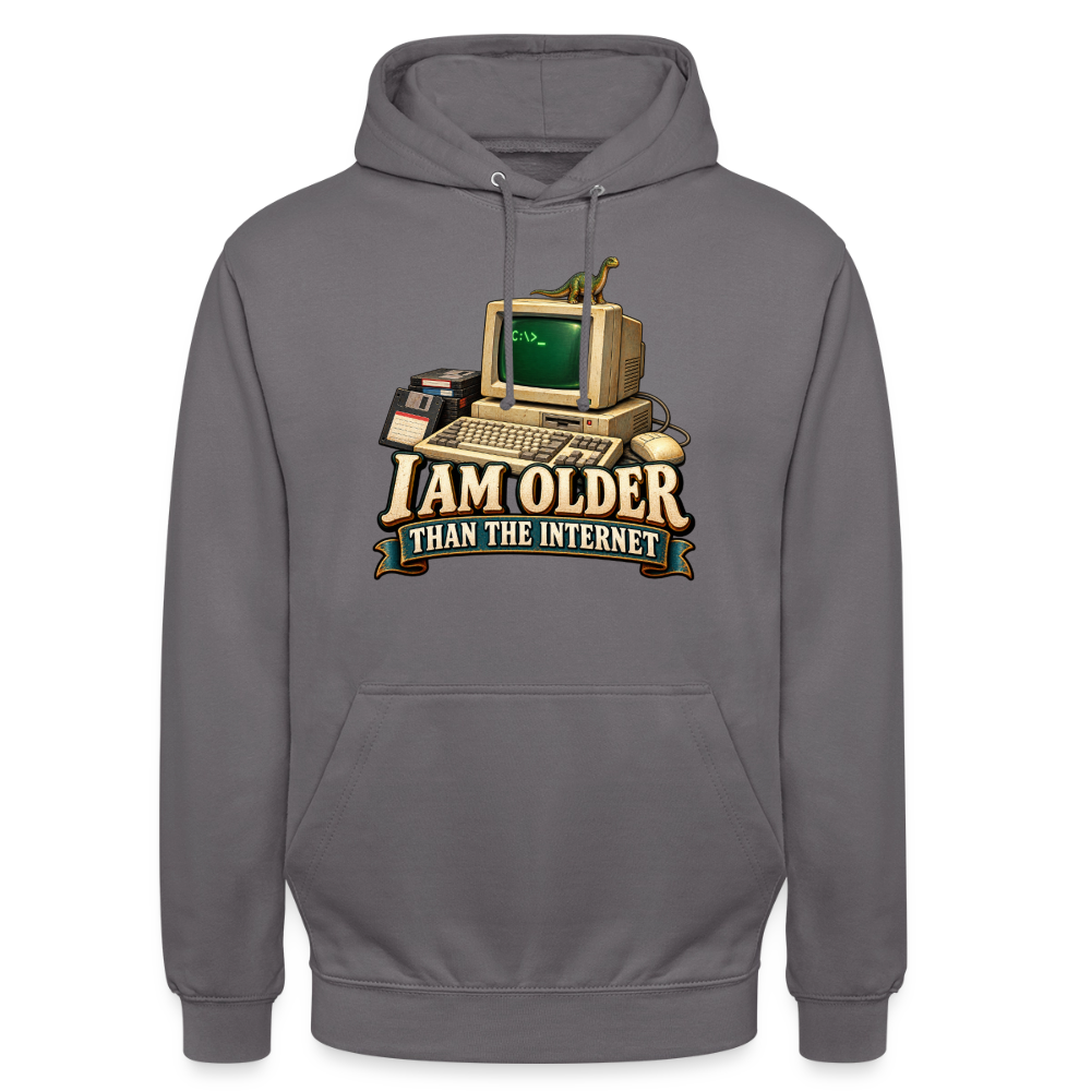 CityShirts - Hoodie - I am older than the internet - CS022 - mellemgrå